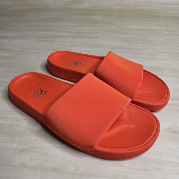 Lululemon Restfeel Slide Red Solid Casual Slides Gym Women's Size 9 - Picture 3 of 14
